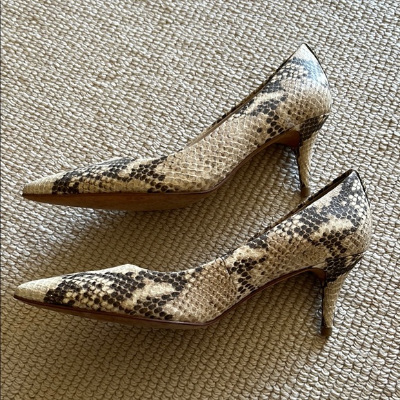 Coach Women's Snakeskin Pumps - Brown - Picture 2 of 4